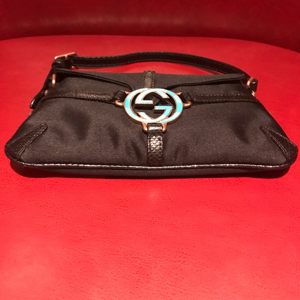 **SOLD** GUCCI- Black Satin Mini sachet - Picture 7 of 8